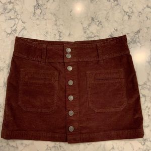 We The Free Burgundy Mini Skirt